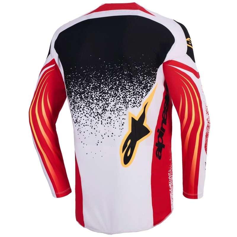 Alpinestars Techstar Nomur Motocross Trikot hellgrau-rot-schwarz-gelb