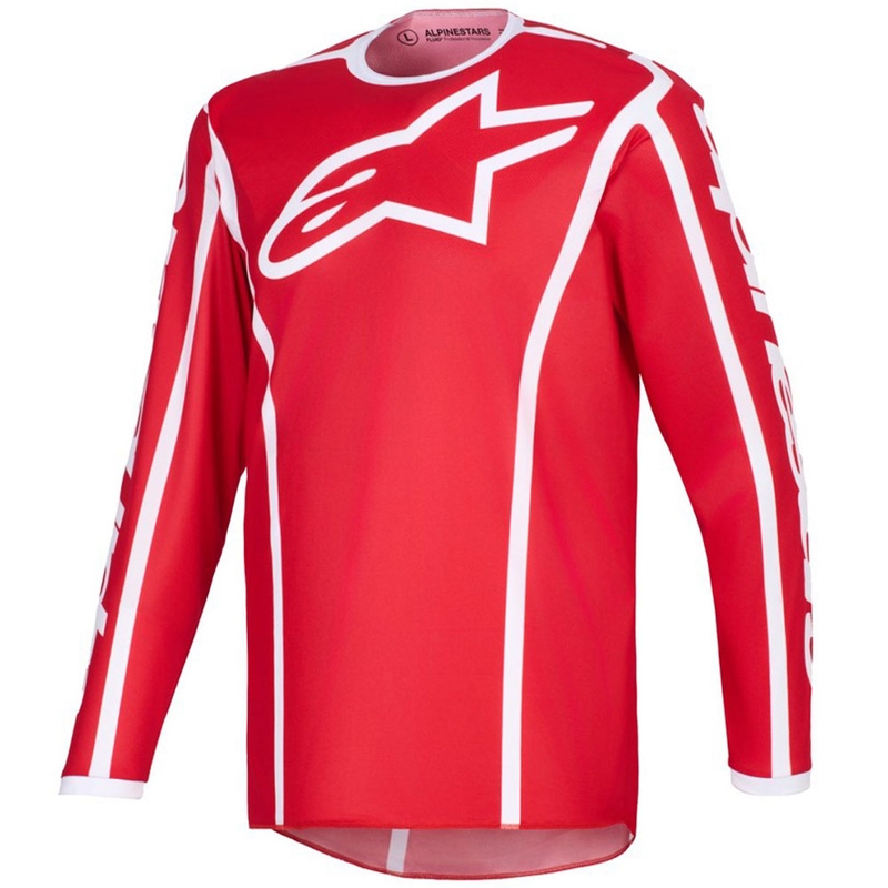 Alpinestars Fluid Apex Motocrosstrikot rot-weiß