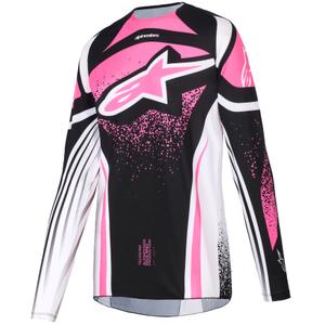 Alpinestars Stella Techstar Nomur Damen Motocross Jersey schwarz-weiß-pink