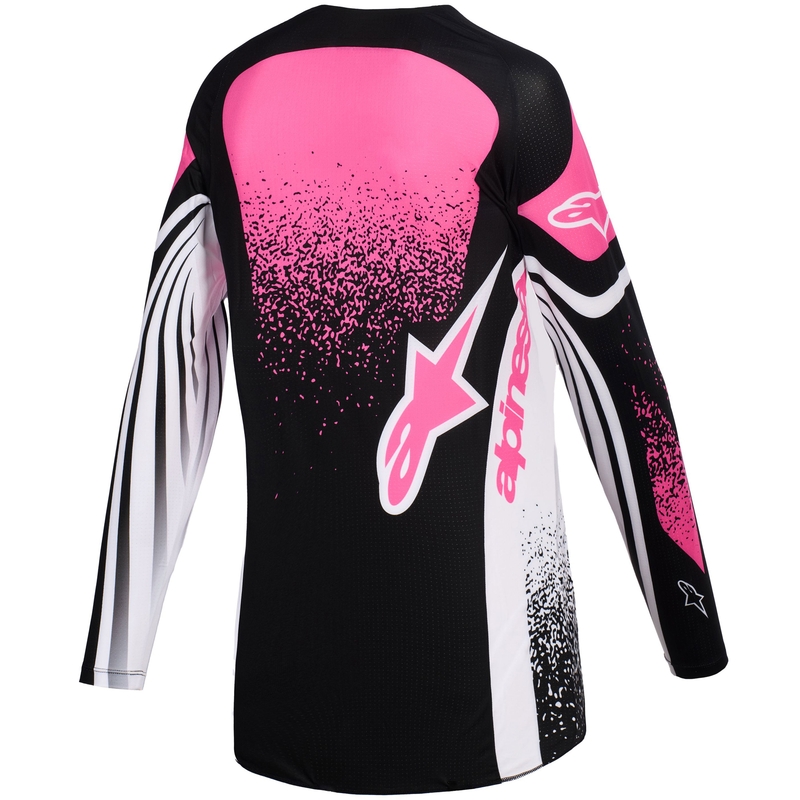 Alpinestars Stella Techstar Nomur Damen Motocross Jersey schwarz-weiß-pink