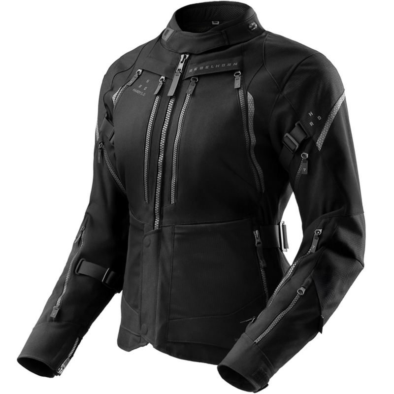 Damen Motorradjacke Rebelhorn Hardy 3.0 schwarz