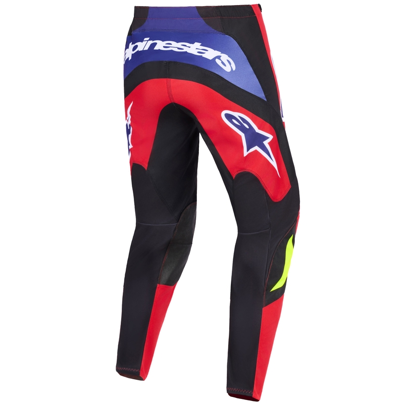 Alpinestars Fluid Grid Motocrosshose rot-schwarz-lila-fluoreszierend gelb