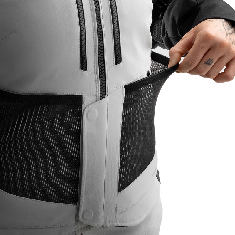 Damen Motorradjacke Rebelhorn Hardy 3.0 schwarz-grau-fluogelb