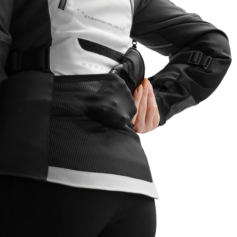 Damen Motorradjacke Rebelhorn Hardy 3.0 schwarz-grau-fluogelb