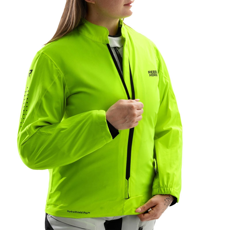 Damen Motorradjacke Rebelhorn Hardy 3.0 schwarz-grau-fluogelb