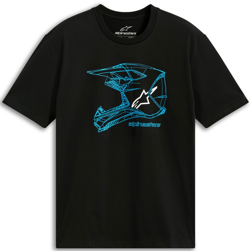 Alpinestars MX Helm CSF T-Shirt schwarz-blau