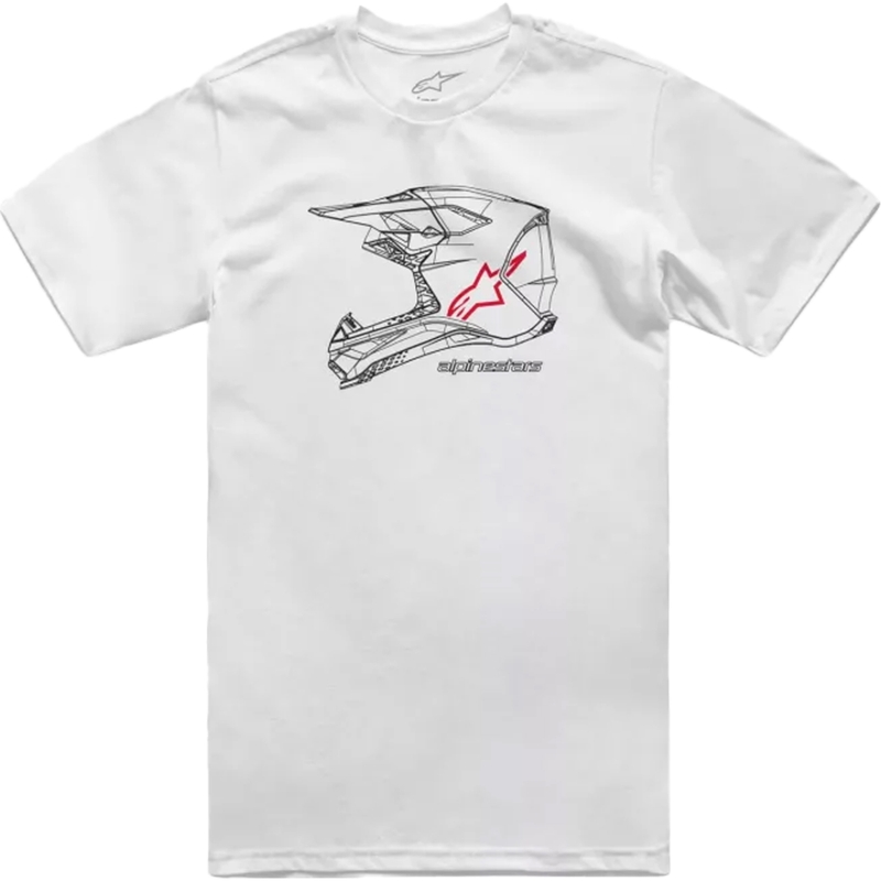 T-shirt Alpinestars MX Helm CSF weiß