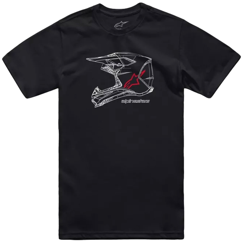 T-shirt Alpinestars MX Helm CSF schwarz