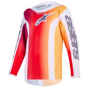 Alpinestars Fluid Portl Kinder Motocross Trikot rot-orange-hellgrau