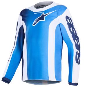 Motocross Jersey Alpinestars Fluid Portl Kinder Blau-Weiß