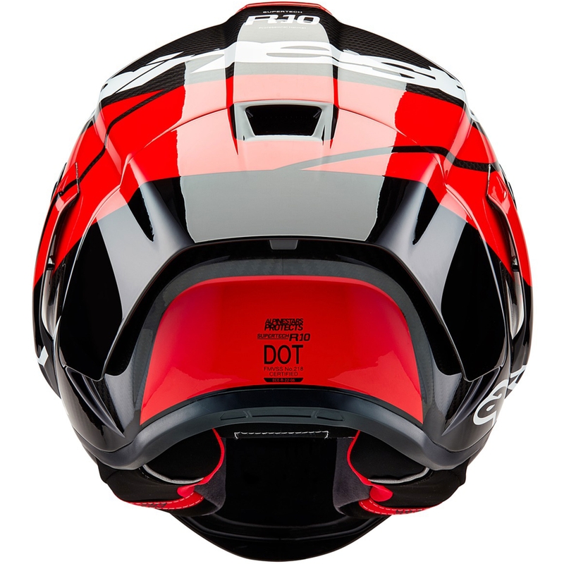 Alpinestars Supertech R-10 Element Carbon Fluo Integralhelm rot-weiß