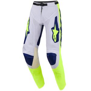 Alpinestars Racer Air Riway Motocrosshose hellgrau-neongelb-blau