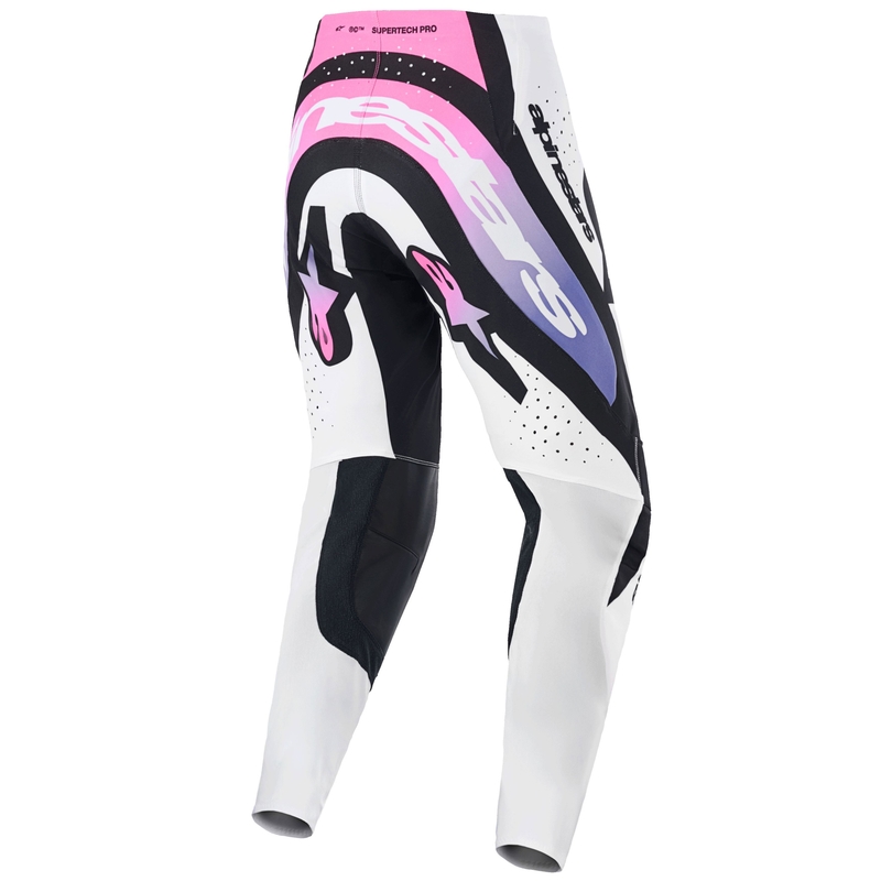 Alpinestars Supertech Pro Vista Motocrosshose weiß-lila-schwarz