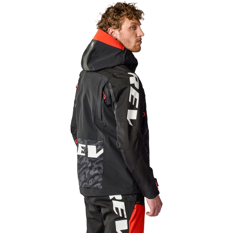 Motorradjacke Revit Vision H2O schwarz-rot