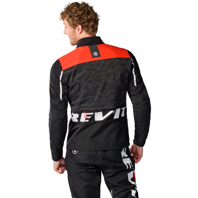 Motorradjacke Revit Africa schwarz-rot