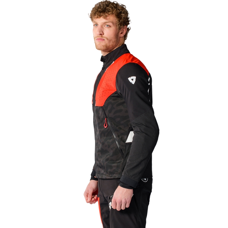 Motorradjacke Revit Africa schwarz-rot