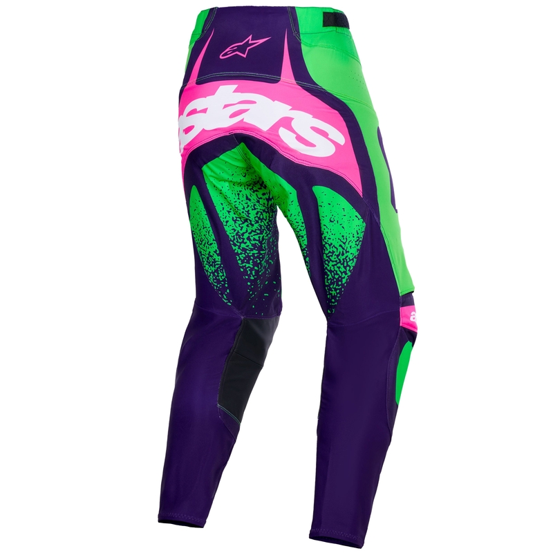 Alpinestars Techstar Nomur Motocross-Hose dunkelviolett-grün-fluo pink