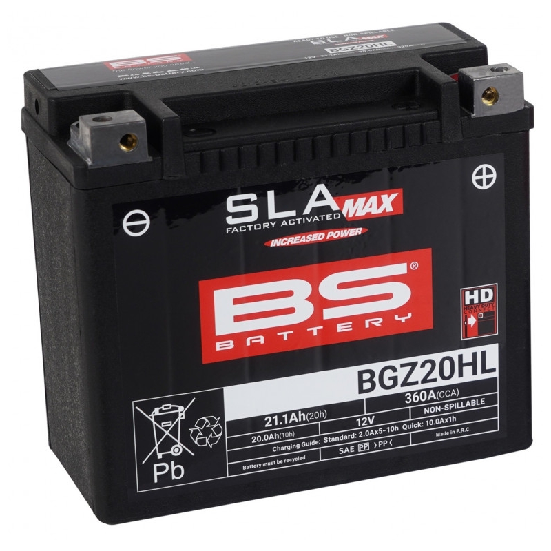 Werkaktivierte Motorradbatterie BS-BATTERY SLA MAX