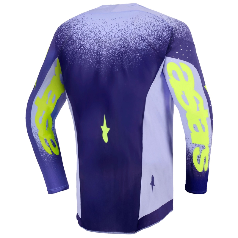Motocross Jersey Alpinestars Supertech Scenz Lila-Neongelb Kinder