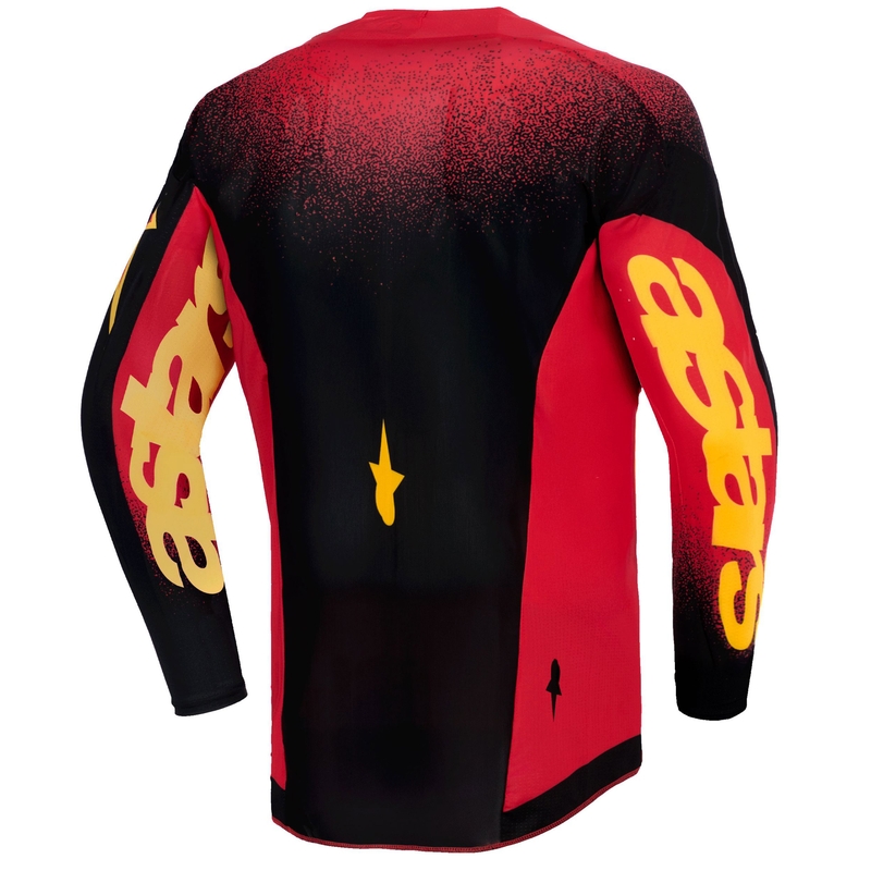Alpinestars Supertech Scenz Kinder Motocross Trikot rot-schwarz-gelb
