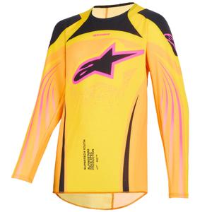 Motocross Jersey Alpinestars Techstar Nomur Kinder Orange-Gelb-Pink
