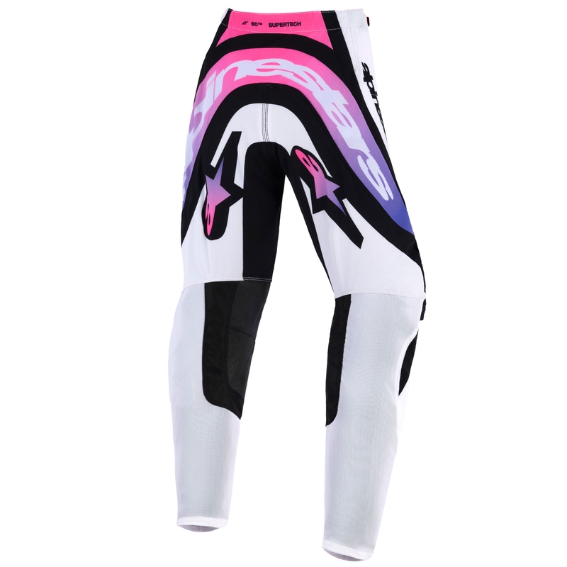 Alpinestars Supertech Vista Kinder Motocrosshose Weiß-Lila-Schwarz