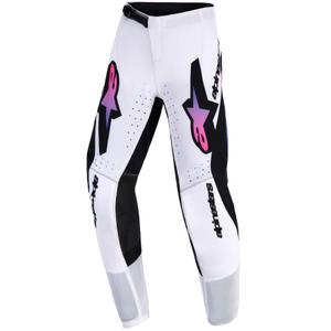 Alpinestars Supertech Vista Kinder Motocrosshose Weiß-Lila-Schwarz