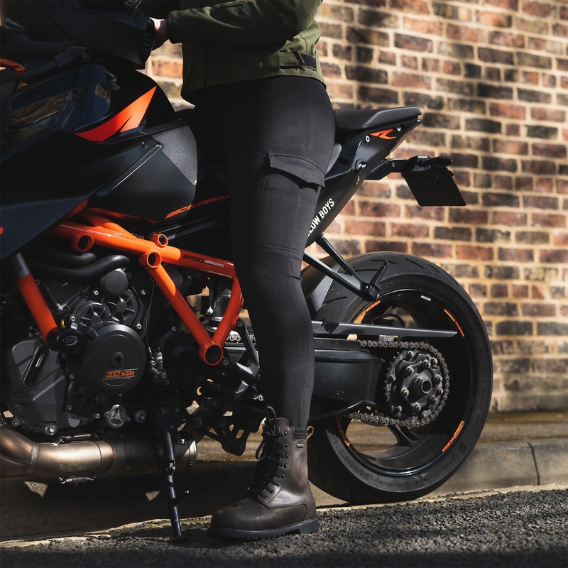 Damen Motorradleggings mit Aramidfutter Oxford Super Cargo schwarz