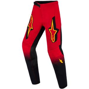 Alpinestars Supertech Scenz Kinder Motocrosshose rot-schwarz-gelb