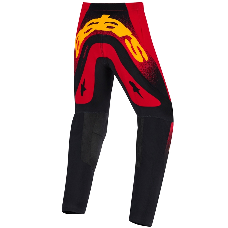Alpinestars Supertech Scenz Kinder Motocrosshose rot-schwarz-gelb