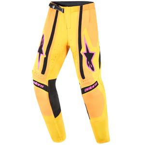 Kinder Motocross Hose Alpinestars Techstar Nomur Orange-Gelb-Pink