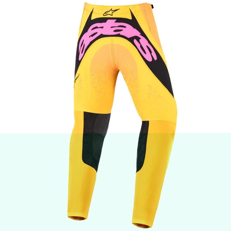 Kinder Motocross Hose Alpinestars Techstar Nomur Orange-Gelb-Pink