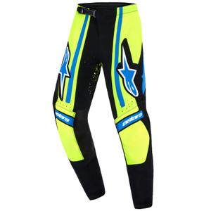 Crosshose Alpinestars Techstar Nomur Kinder Dunkelblau-Neongelb-Blau
