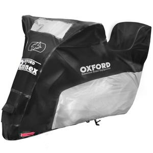 Oxford Rainex Motorradabdeckung mit Gepäckfach, schwarz-silber