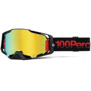 Motocrossbrille 100% - USA TZAR mit goldenem Plexiglas