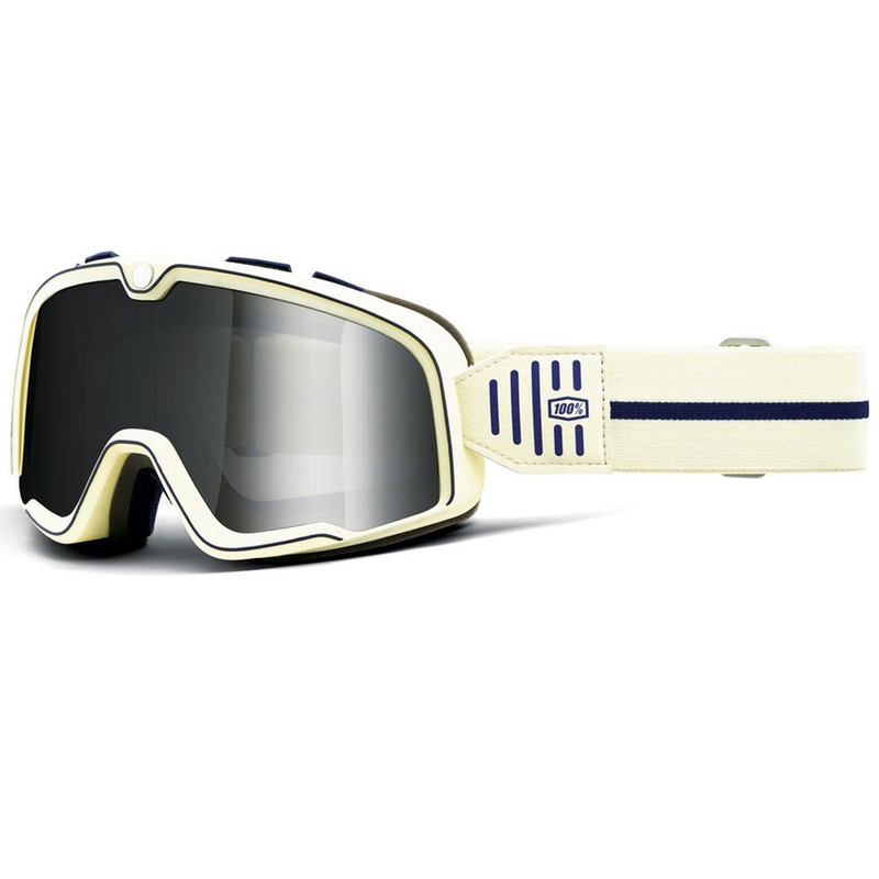 Motorradbrille 100% BARSTOW ARMO mit silbernem Plexiglas