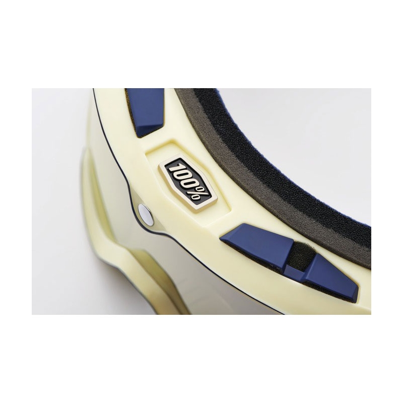 Motorradbrille 100% BARSTOW ARMO mit silbernem Plexiglas