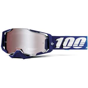 Motocrossbrille 100% ARMEGA Hiper Novel mit silbernem Plexiglas
