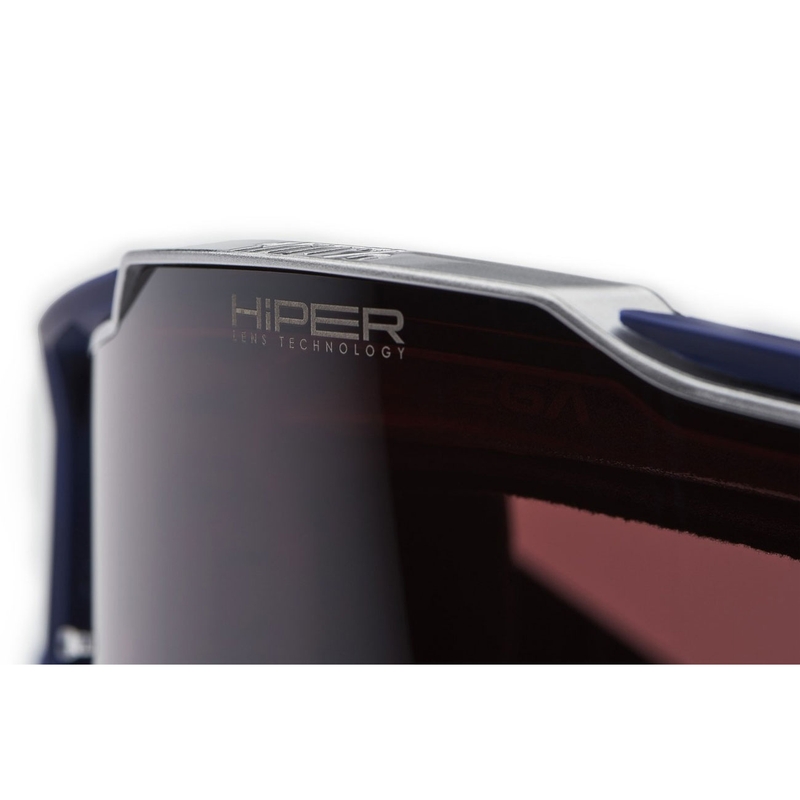 Motocrossbrille 100% ARMEGA Hiper Novel mit silbernem Plexiglas