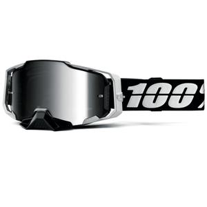 Motocrossbrille 100% ARMEGA Reneen S2 mit silbernem Plexiglas