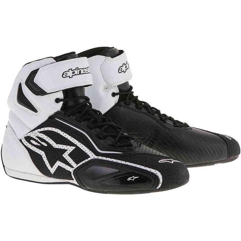Alpinestars Faster 2 Vented Schwarz und Weiß Motorradstiefel