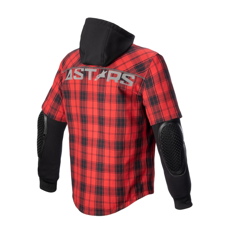 Alpinestars MO.ST.EQ Tartan Motorradhemd rot-schwarz