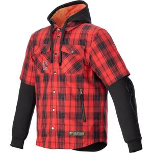 Alpinestars MO.ST.EQ Tartan Motorradhemd rot-schwarz