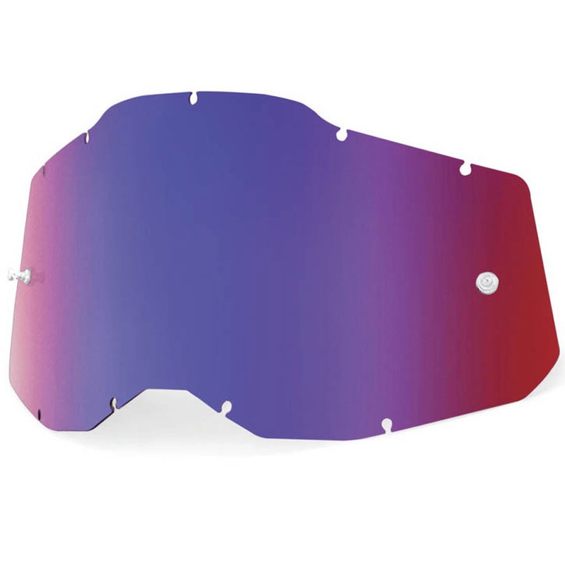 Q-TECH Racecraft 2/Accuri 2/Strata 2 Visier verspiegelt blau-rot (Antibeschlag)