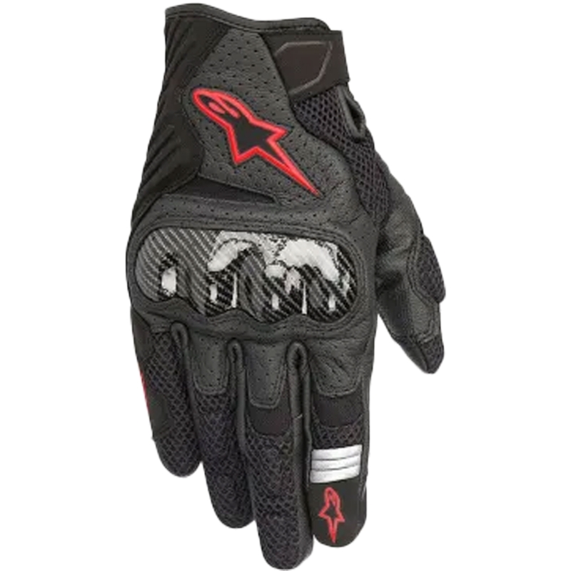 Alpinestars SMX-1 AIR 2 Motorradhandschuhe schwarz-fluo rot