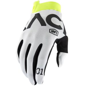 Motocross-Handschuhe 100% - USA ITRACK RACR weiß