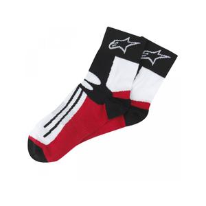 Alpinestars Racing Road Socken Kurz Schwarz, Weiß und Rot