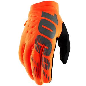Motocross-Handschuhe 100% - USA BRISKER fluo orange-schwarz