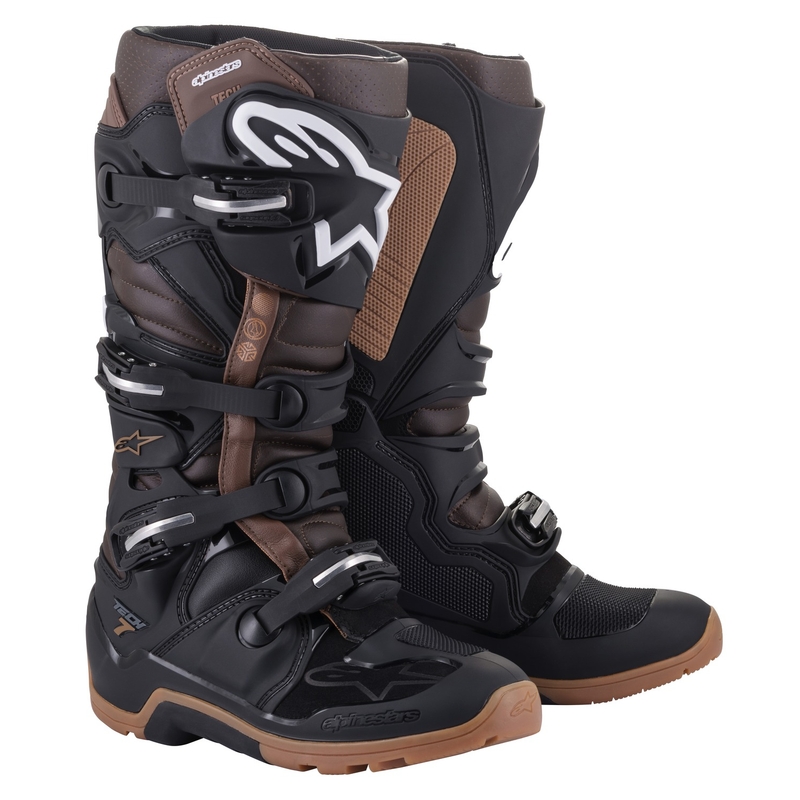 Motorradstiefel Alpinestars Tech 7 Enduro Schwarz-Dunkelbraun