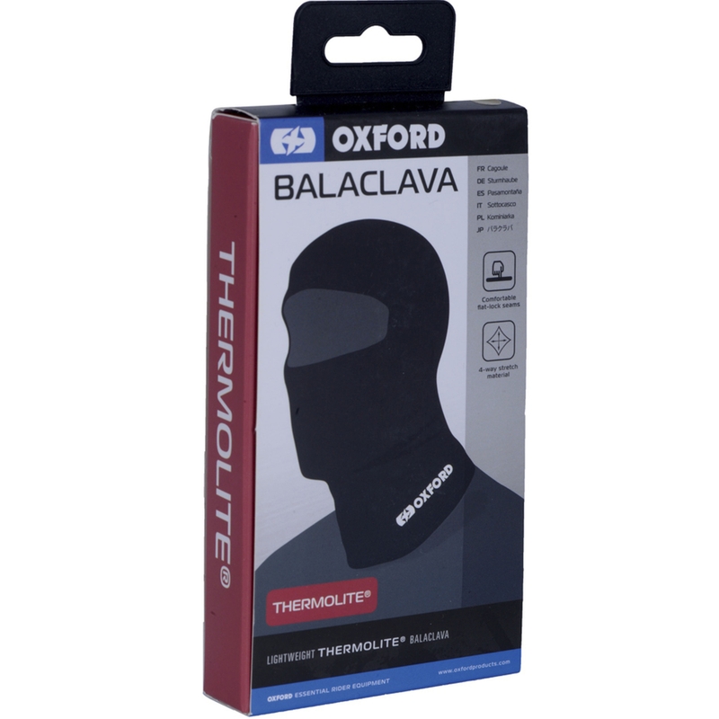 Motorradhaube Oxford Balaclava Thermolite® schwarz
